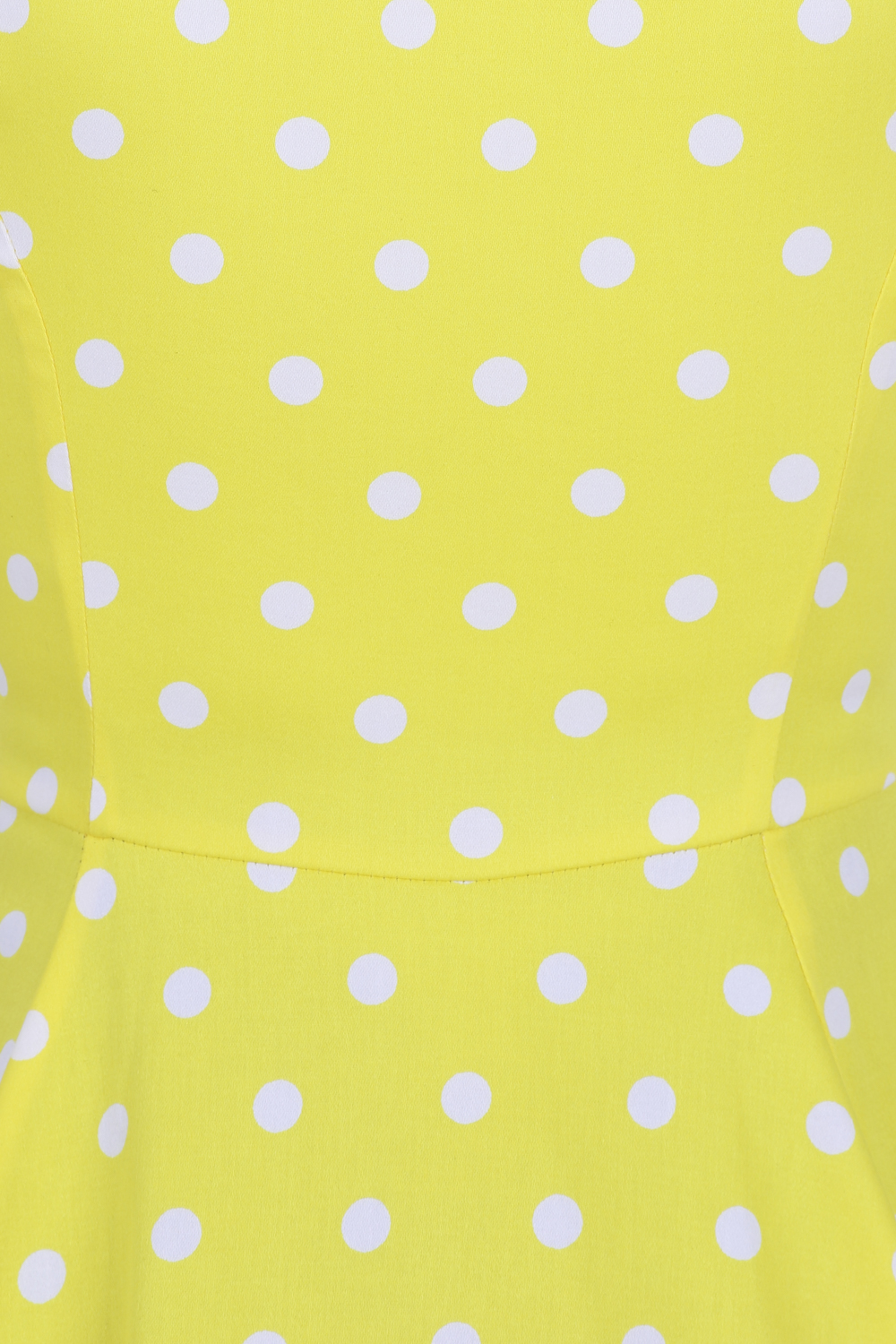 Cindy Polka Dot Swing Dress in Yellow in Yellow/White - Hearts & Roses  London