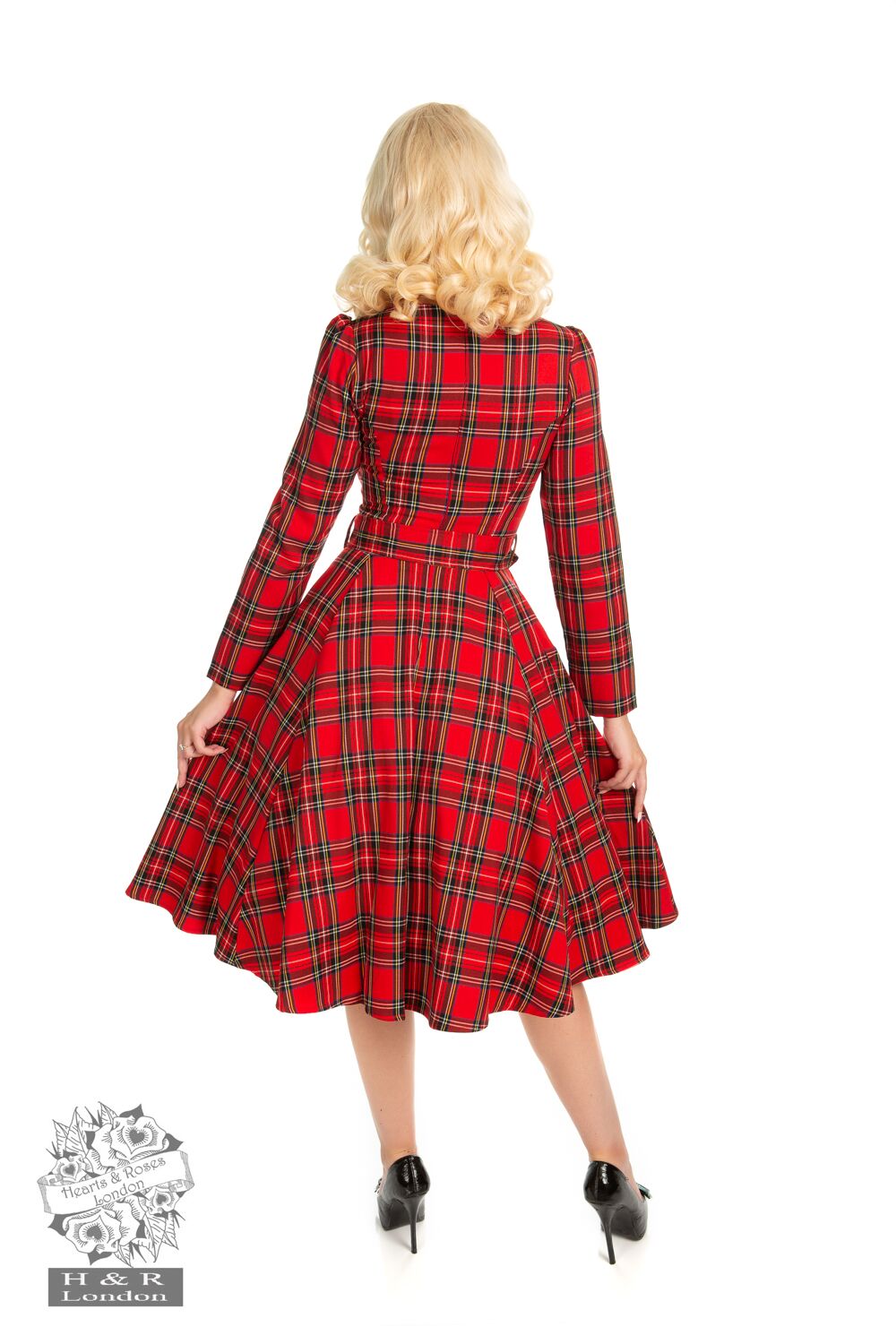 Evie Red Tartan Swing Dress, H&R London Medium-length dress