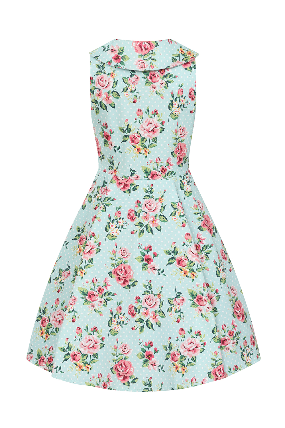 Heidi Floral Swing Dress in Kids in Blue - Hearts & Roses London