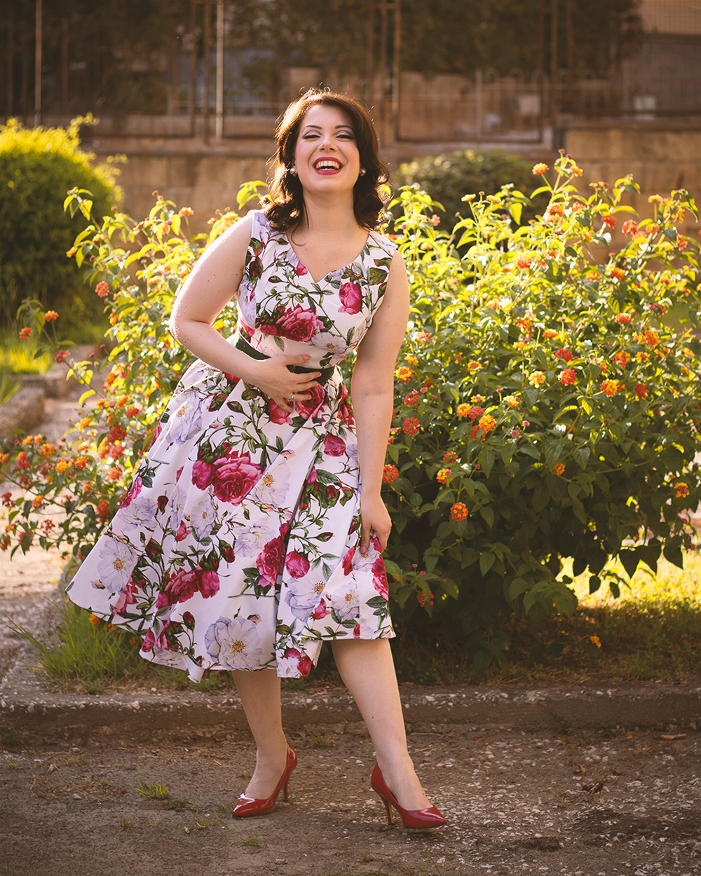 Debbie Floral Swing Dress