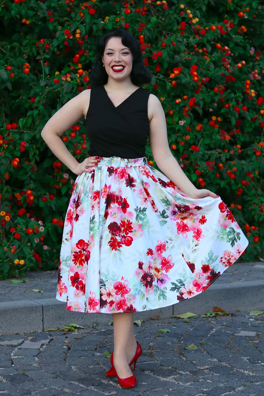 Pippa Floral Swing Skirt