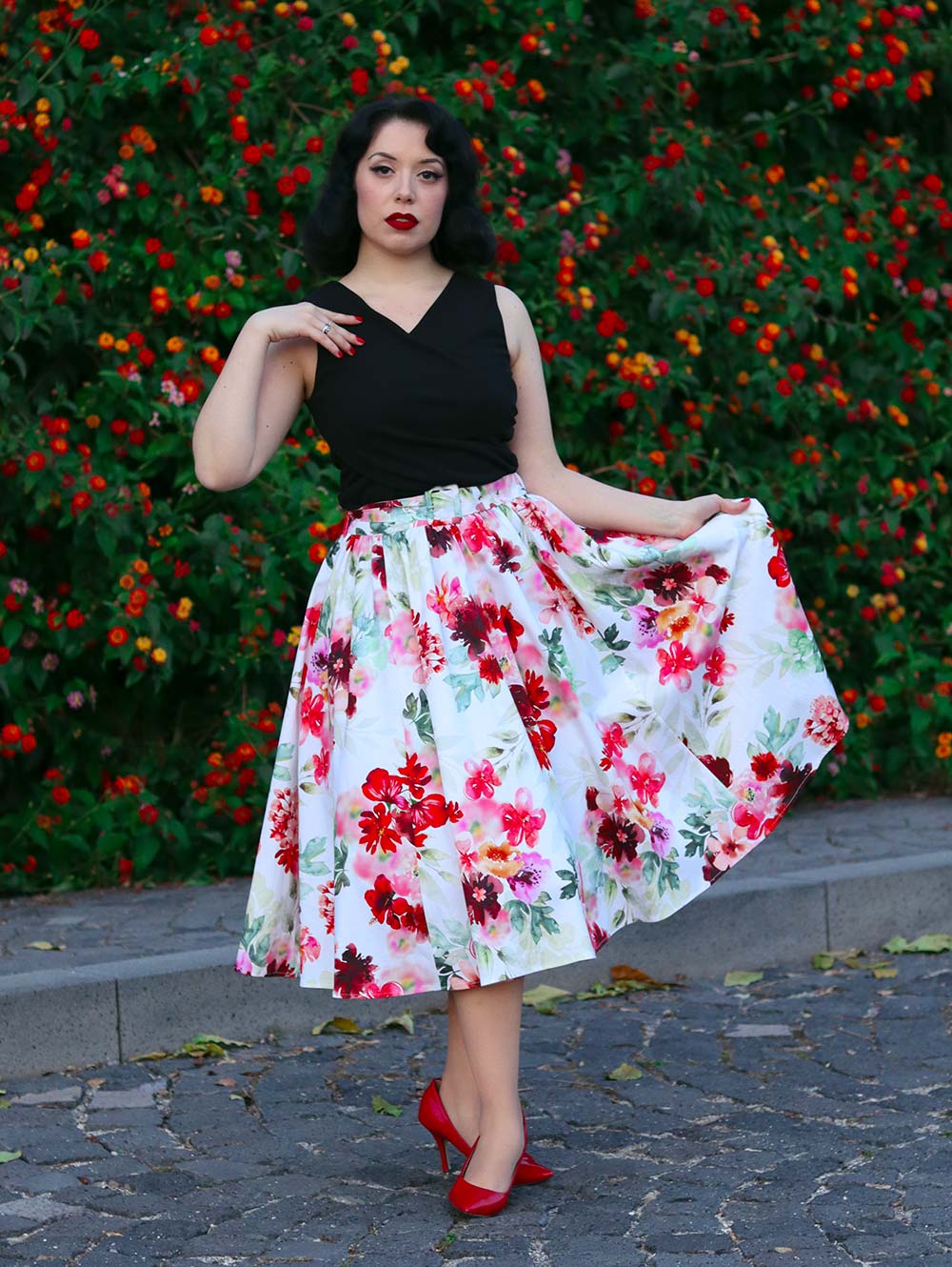 Pippa Floral Swing Skirt