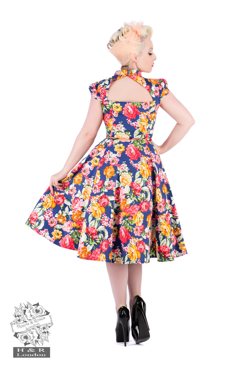 Tropical Floral Swing Dress - Hearts & Roses London