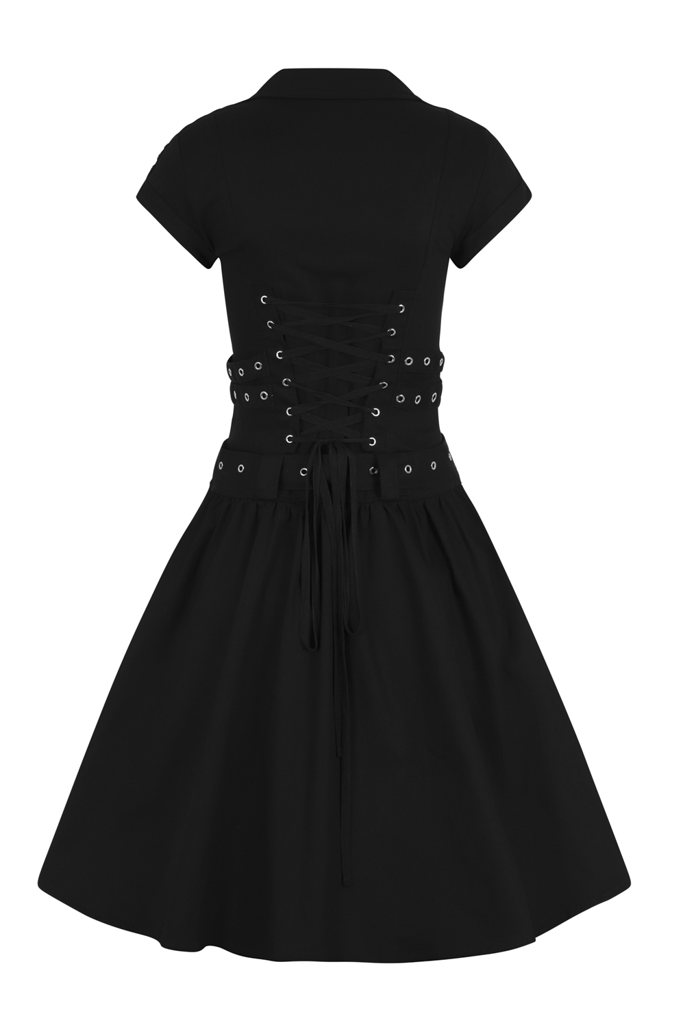 Black Emo Punk Long Dress - Hearts & Roses London