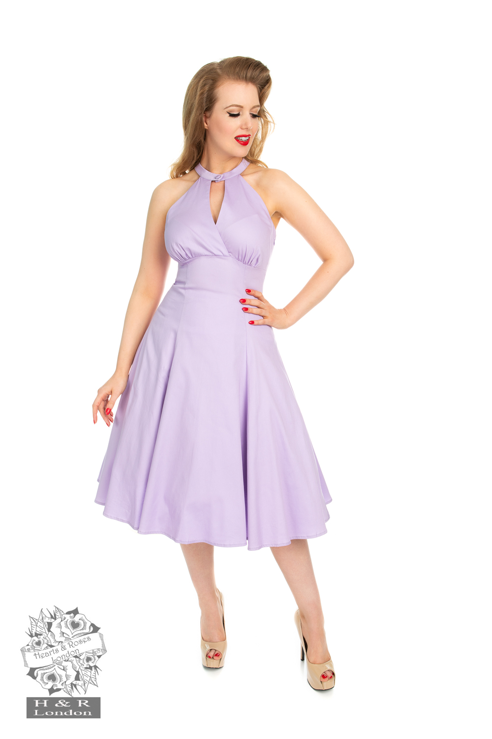 lavender swing dress