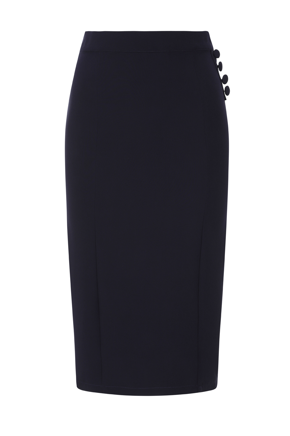 Riley Wiggle Skirt in Navy - Hearts & Roses London