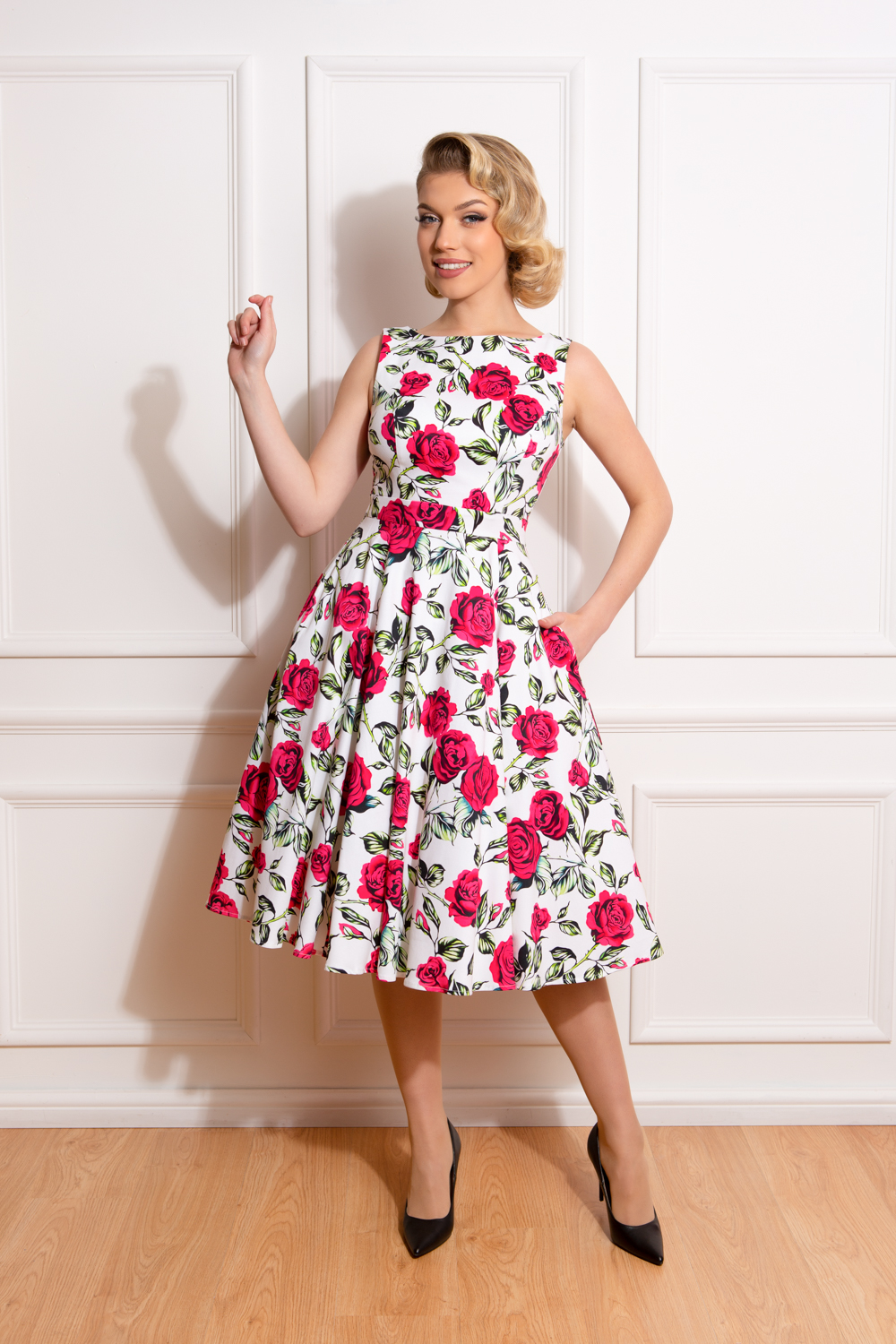 Jane Floral Wiggle Dress: - Hearts & Roses Australia
