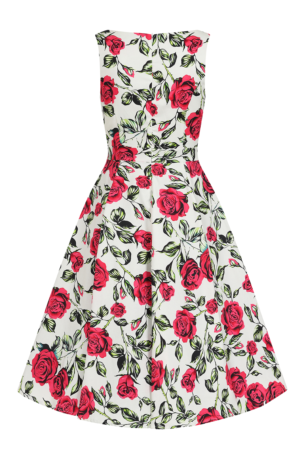 Hazel Floral Swing Dress in Plus Size - Hearts & Roses London