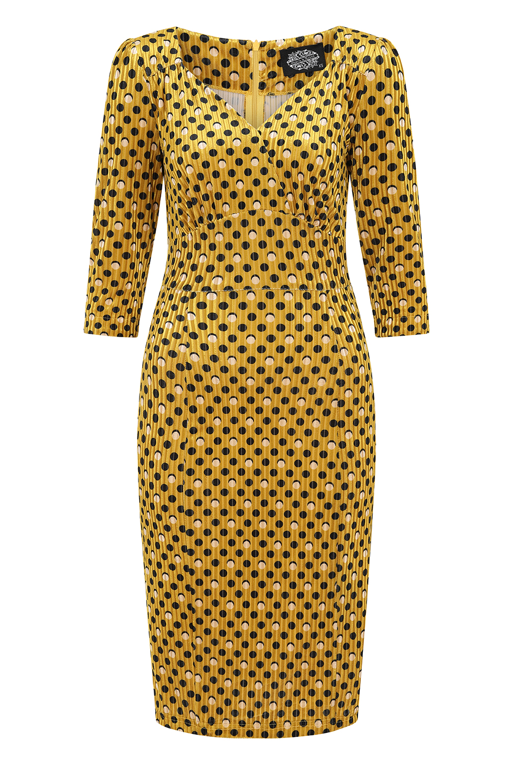 Cora Polka Dot Wiggle Dress - Hearts & Roses London