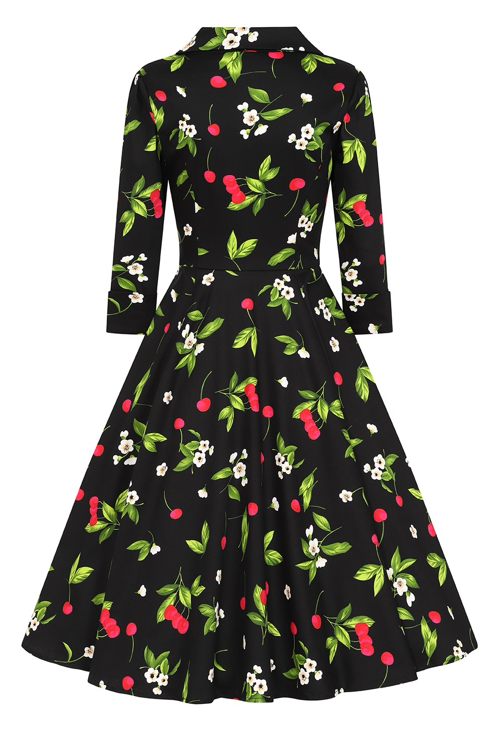 Natasha Cherry Swing Dress - Hearts & Roses London