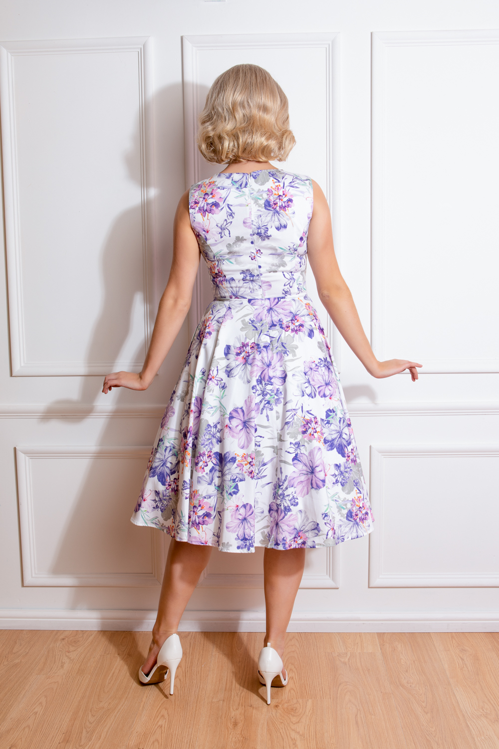 Lena Floral Swing Dress - Hearts & Roses London