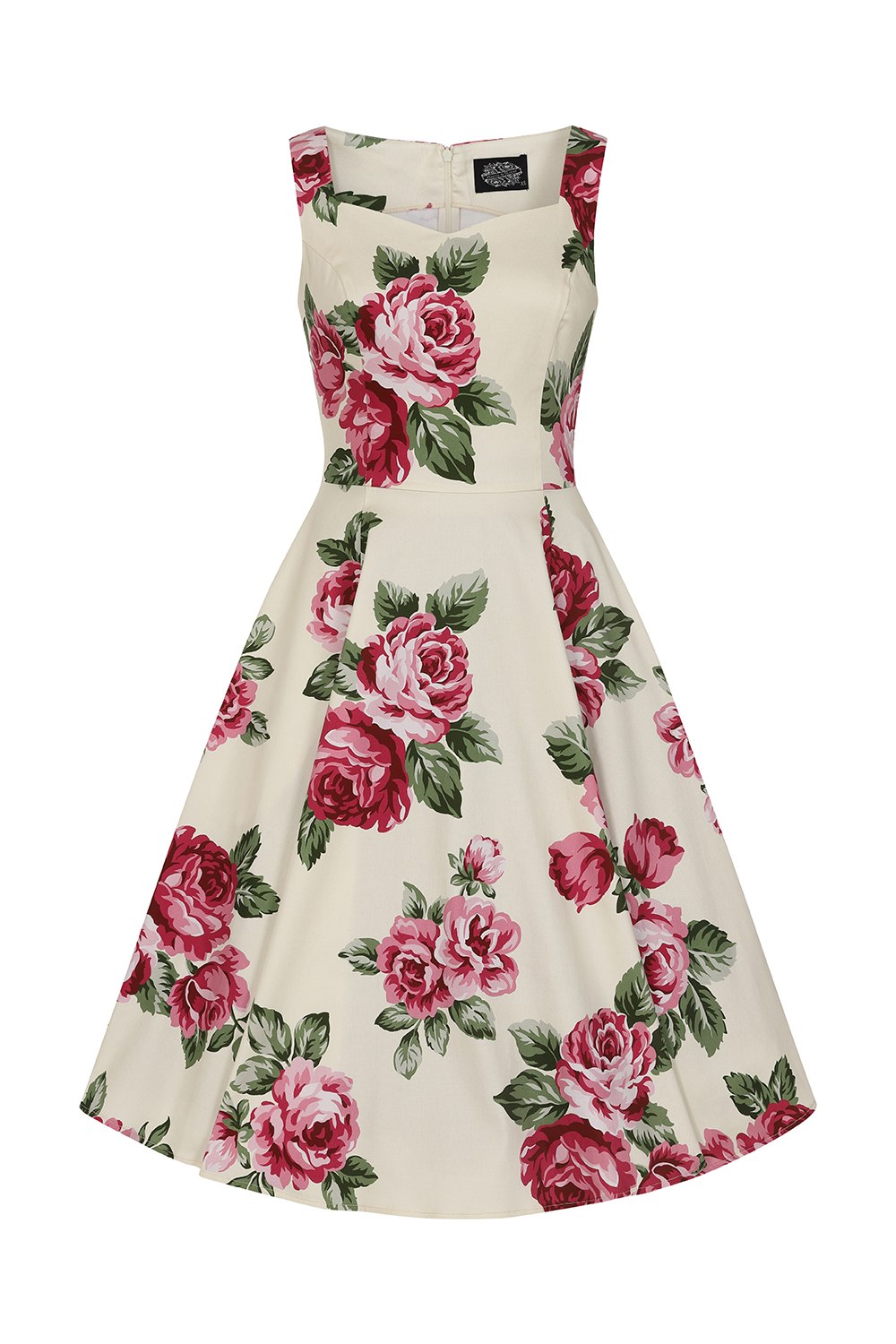 Frances Floral Swing Dress in Plus Size - Hearts & Roses London