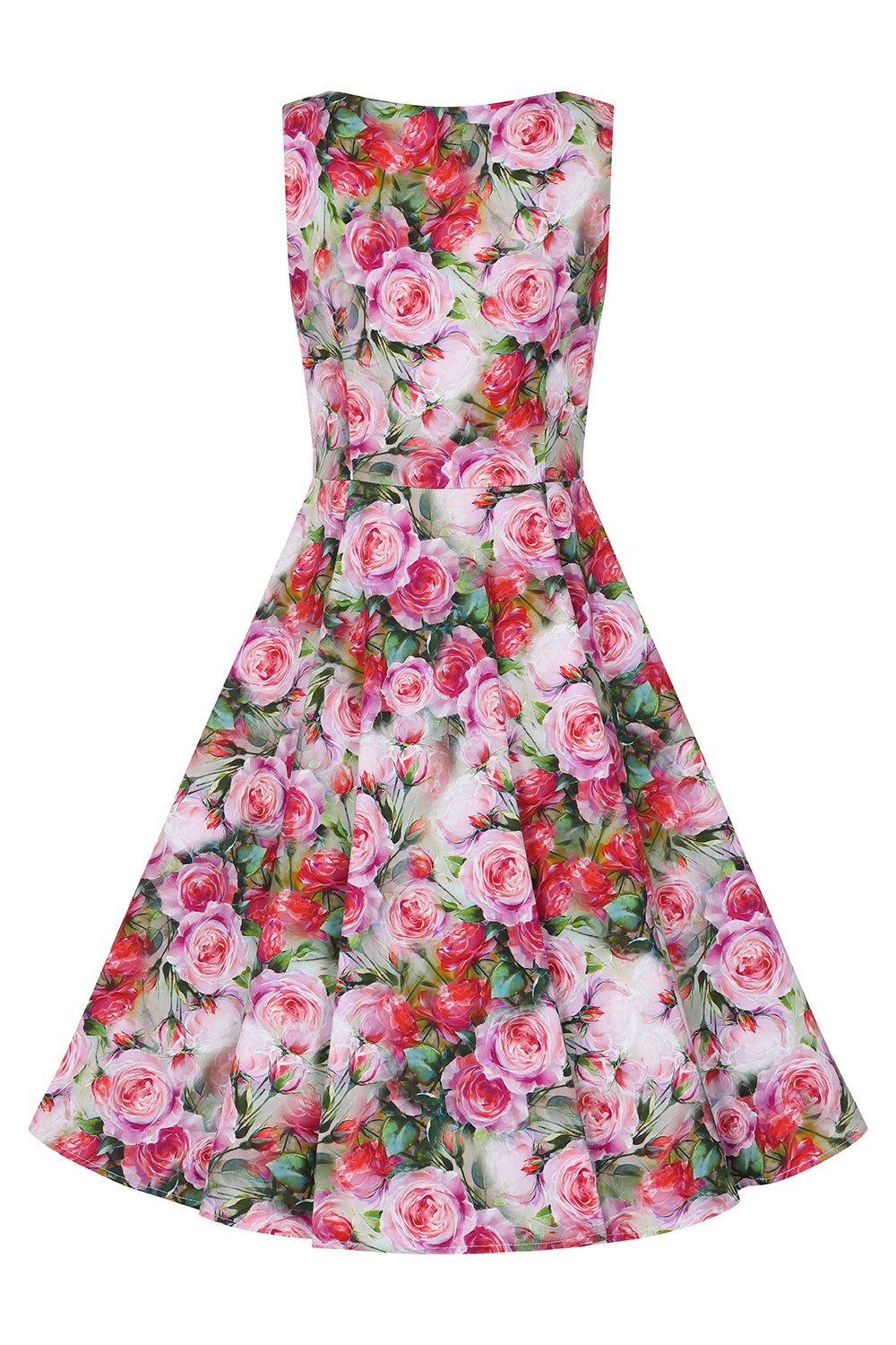 Lola Floral Swing Dress in Extended Sizing - Hearts & Roses London